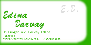 edina darvay business card